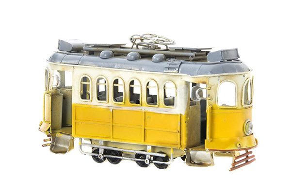 Decorative vehicle metal 20x7x12 trolley car