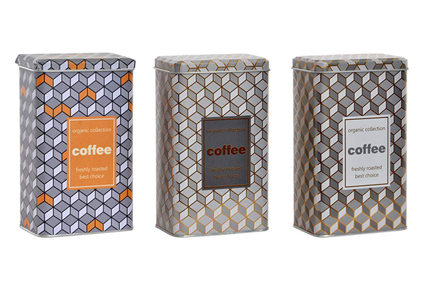 Metalna kutija coffee 9,5x6x16 3 modela
