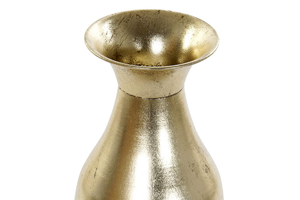 Vase metal 14,5x14,5x58 aged golden