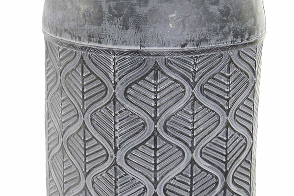 Vase metal rope 22,5x22,5x62 metallic grey