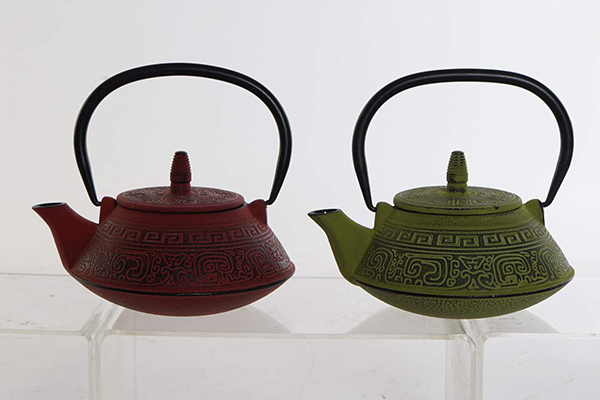 Teapot cast iron inox 18x16x12 800ml, 2 mod.