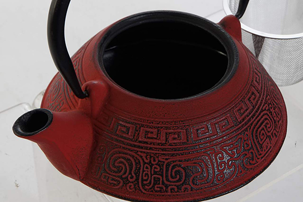 Teapot cast iron inox 18x16x12 800ml, 2 mod.