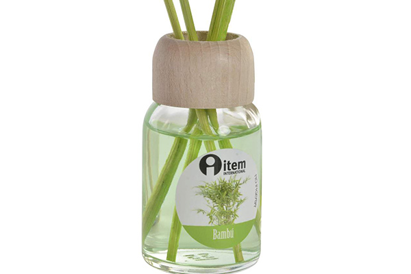 Fragance diffuser glass 4x4x20 30 ml. bamboo