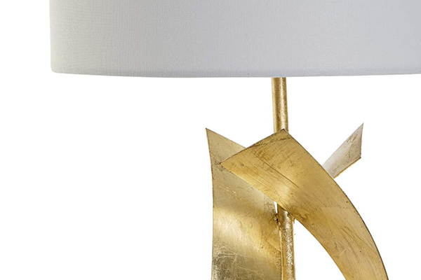 Table lamp metal marble 38x38x80 golden