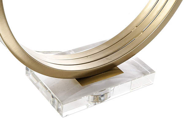 Table lamp metal glass 41x25x70 golden
