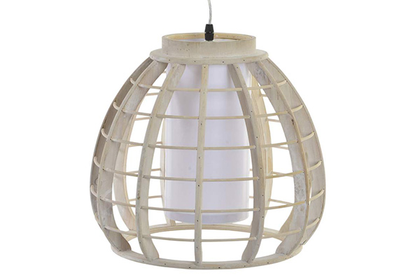 Ceiling lamp wood 33x33x30 decape white