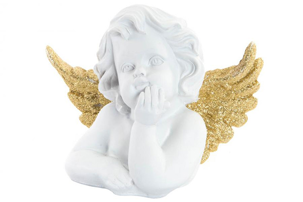Figure resin 20x11x16 angel white