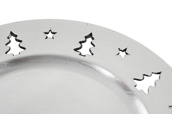 Place mats pp 33x33 tree silver