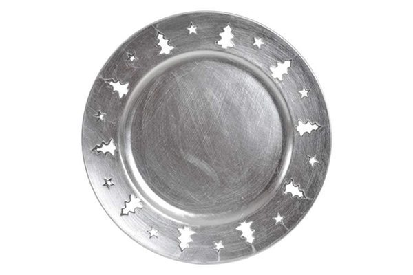 Place mats pp 33x33 tree silver