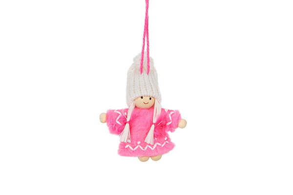 Brigitte pink dress doll hanging decoration