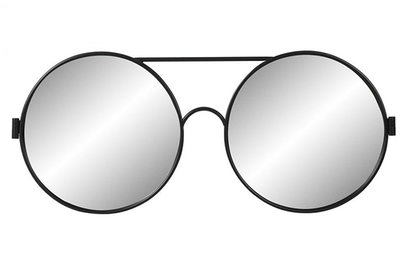 Mirror metal 98x3x42 glasses black