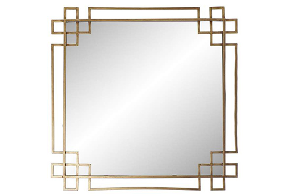 Mirror iron glass 60x2x60 golden