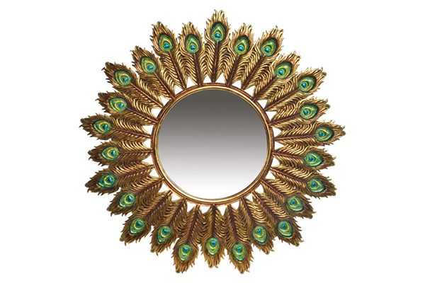 Mirror resin 50x1 feathers aged golden