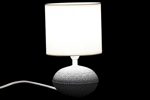 Lampe de table gr s polyester 14x14x23 4 mod.