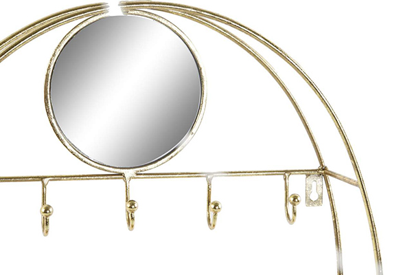 Shelf metal mirror 40x10x52 jeweler golden