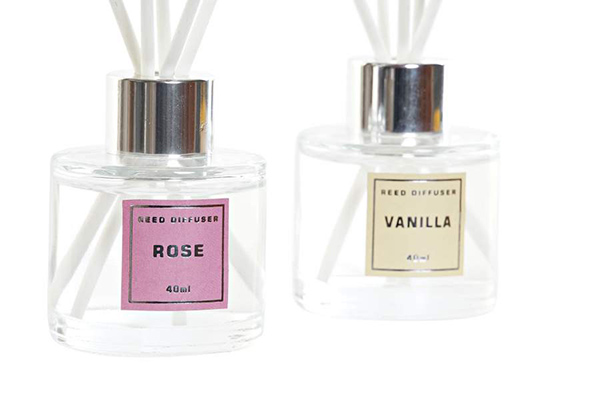 Fragance diffuser glass 5x5x6 50 ml, aroma roses 2