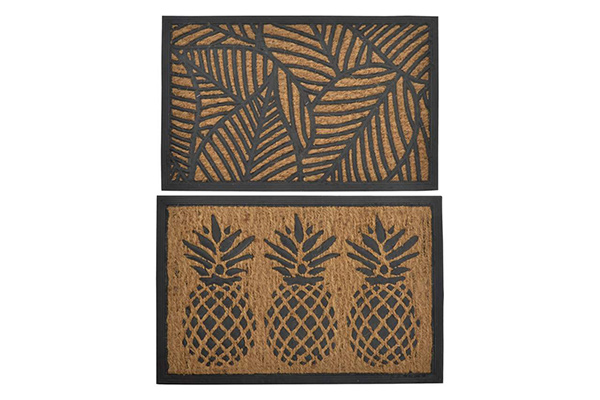 Doormat rubber 60x40x0,8 leaves pineapples 2 mod.