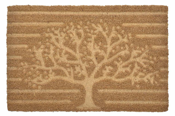 Doormat coco fiber 60x40x1,5 tree relief