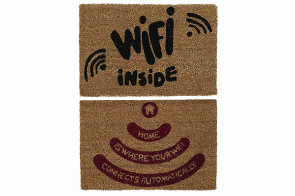 Doormat coco fiber pvc 60x40x1,5 wifi 2 mod.