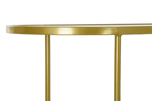 Console table iron glass 99,5x38x80 golden