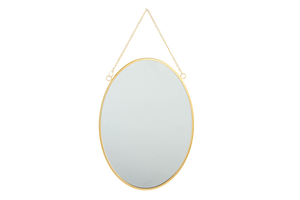 Ovalno zlatno ogledalo 25x35x1