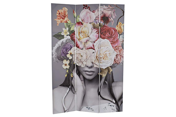 Folding screen canvas 121,5x2,5x180 woman