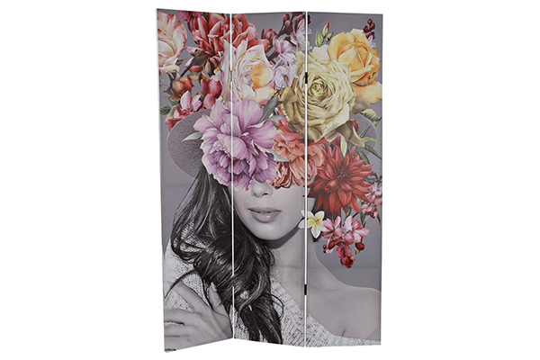 Folding screen canvas 121,5x2,5x180 woman