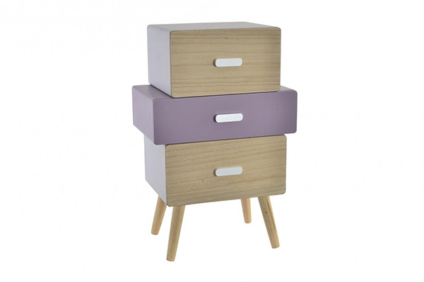 Drawer wood 40x25x62,5 3 drawers