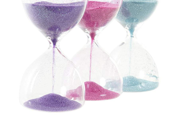 Hourglass/ sand clock glass 8x8x16 3 mod.