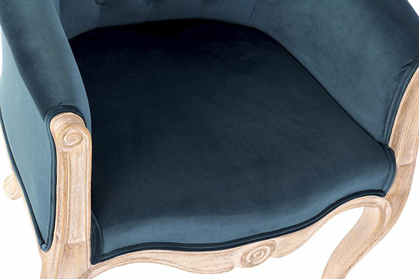 Armchair polyester rubberwood 58x60x69 velvet