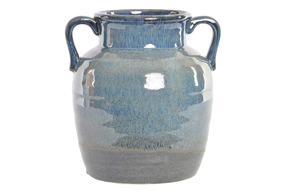 Vase stoneware 21,5x20x23 handle