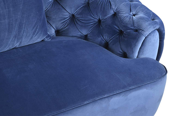 Couch polyester metal 213x103x84 2 cushions