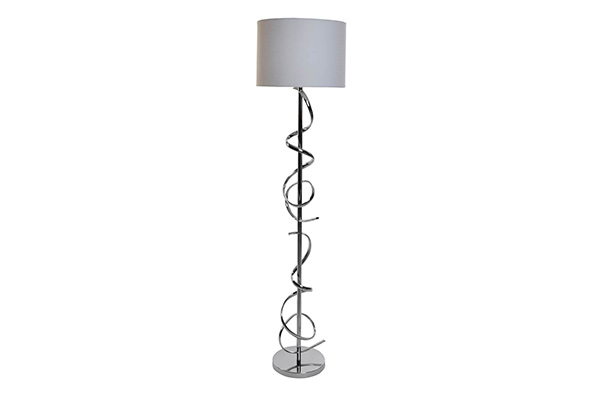 Floor lamp metal polyester 40x40x162 abstract