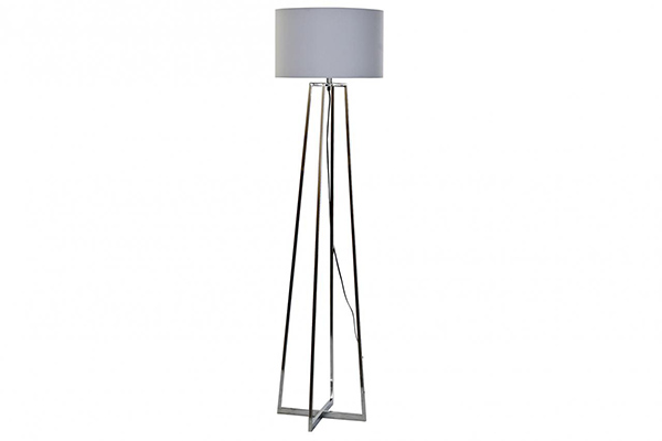 Floor lamp metal polyester 40x40x158 chromed