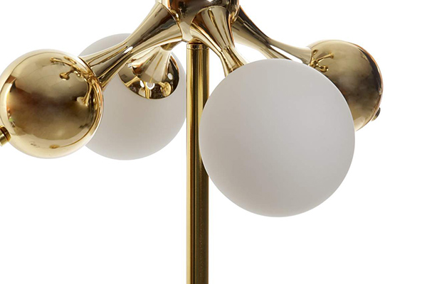 Floor lamp metal glass 40x40x157 ball golden