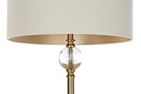 Floor lamp metal glass 41x41x161 golden