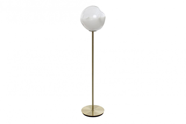 Floor lamp metal glass 30x30x135 white
