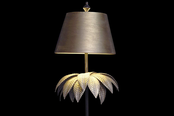 Floor lamp metal 32x32x107 palm tree golden