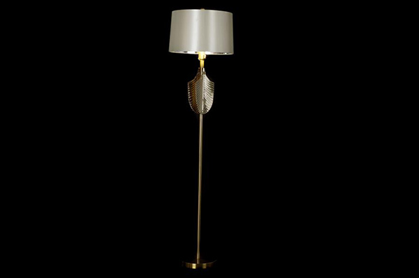 Floor lamp metal glass 41x41x164 sheet golden