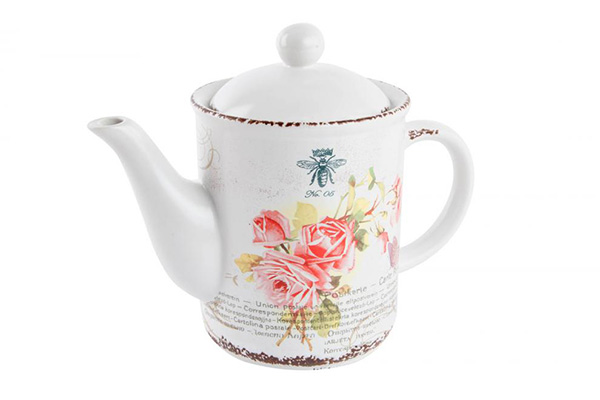 čajnik sa ružicama 22x12x18 keramika