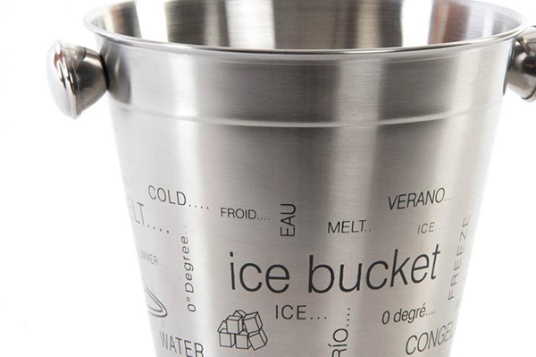Ice bucket inox 17x14x13 silver