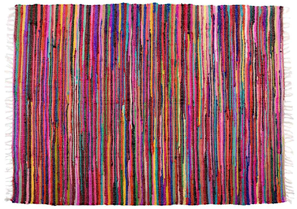 Tappeto cotone 240x160x0,5 indi chindi multicolore