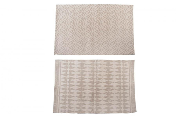 Carpet cotton polyester 60x90 natural 2 mod.