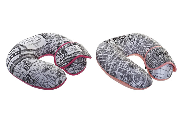 Travel cushion set 2 polyester 30x30x8 0,07 cities