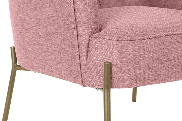 Armchair polyester metal 65x73x79,5 pink