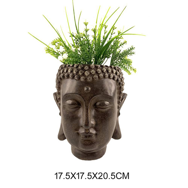 Flowerpot stand resin 16x17x21 buddha 2 mod.