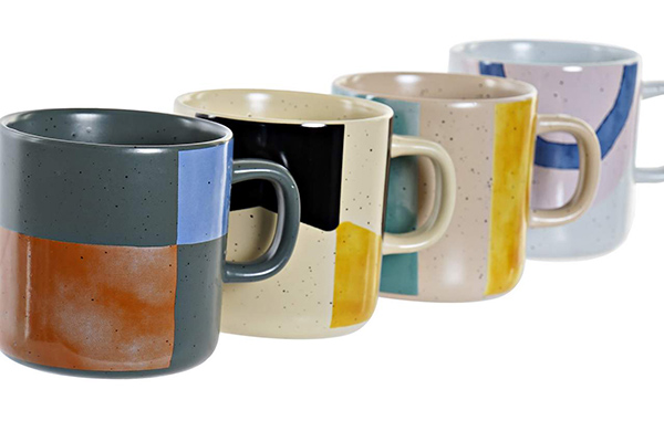 Mug abs stoneware 11,5x8,5x8,8 340 ml. 4 mod.