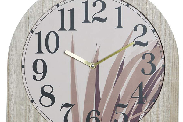 Clock mdf 34x4,5x56 calendar natural