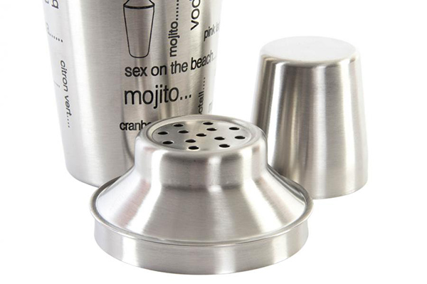 Cocktail shaker inox 9,5x22 500ml letters