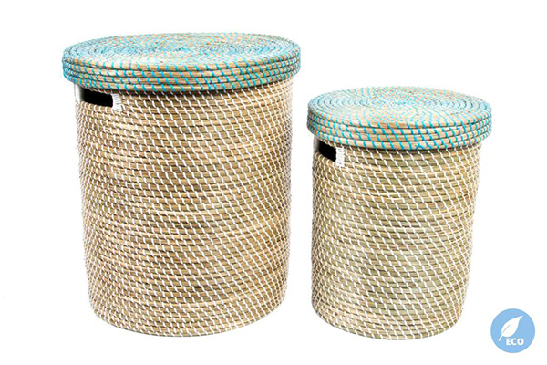 Basket set 2 seagrass 43x50 top